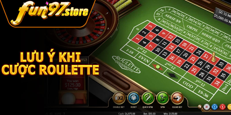 Lưu Ý Khi Cược Roulette FUN97